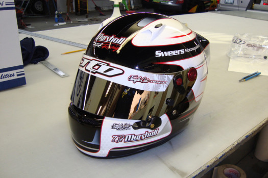 JCD painted helmet for T.J. Marshall