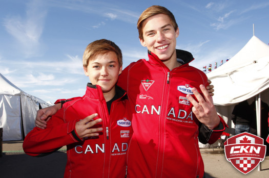 Canadians Jeffrey Kingsley (r) and Coltin McCaughan (l) qualified third and fourth (Photo by: Cody Schindel/CKN)