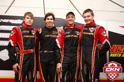 Maranello North America team drivers: Brendon Bain, Robert Wickens, Stuart Clark and Fred Woodley (Photo by: Cody Schindel/CKN)