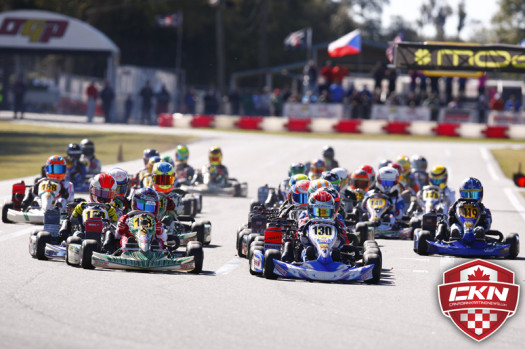 Lachlan Defrancesco (130) put Benik Kart on the front row in Mini-Max, while Matthew Latifi (118) was the victor on Saturday. (Photo by: Cody Schindel/CKN)