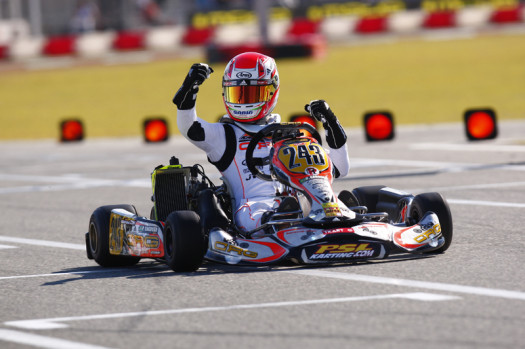 Pedro Cardoso scored a triumphant victory in Rotax Junior and holds the overall point lead in the class (Photo by: Cody Schindel/CanadianKartingNews.com)