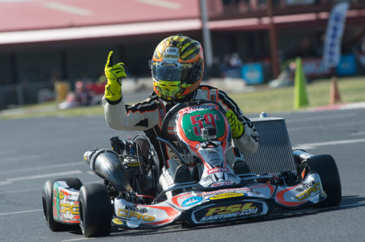 Great Britain's Jordon Lennox celebrated twice at the stripe at the SKUSA SpringNationals (Photo by: On Track Promotions - otp.ca)